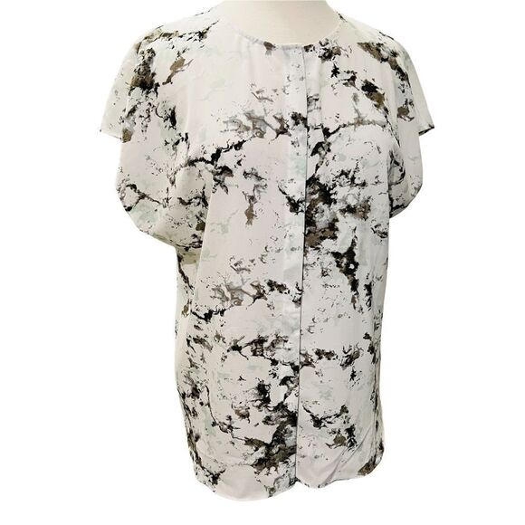 Plus Size Apt 9 Sleeveless Blouse White gray brown black/ green size XXL - Picture 4 of 7